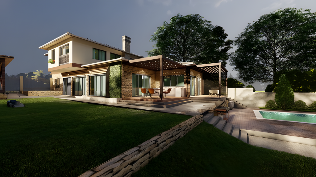 Завършен проект на къща в село Червен от нас с нашите продукти Илина ООД - ilina.bg